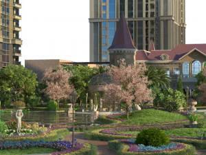 krajobraz wsp&oacute;lnoty mieszkaniowej 95 Model 3D