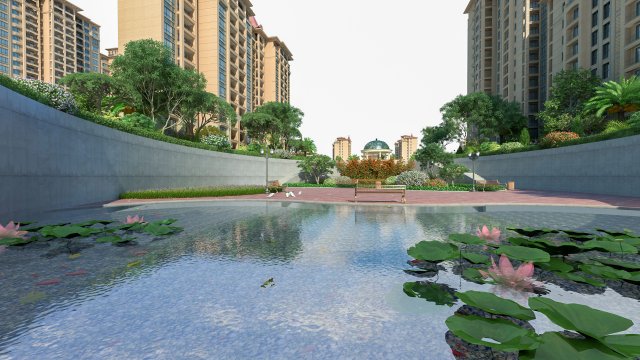 residential community landscape 97 3D मॉडल .c4d .max .obj .3ds .fbx .stl .blend 