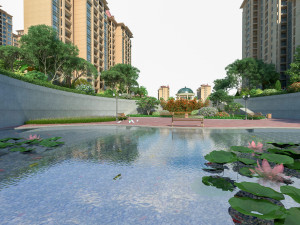 residential community landscape 97 Model 3D