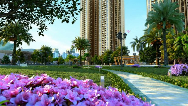 residential community landscape 99 3D Model .c4d .max .obj .3ds .fbx .stl .blend 