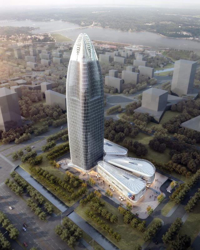 skyscraper business center 003 3D Model .c4d .max .obj .3ds .fbx .stl .blend 