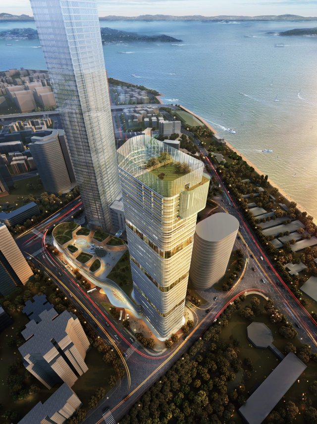 skyscraper business center 005 3D Model .c4d .max .obj .3ds .fbx .stl .blend 