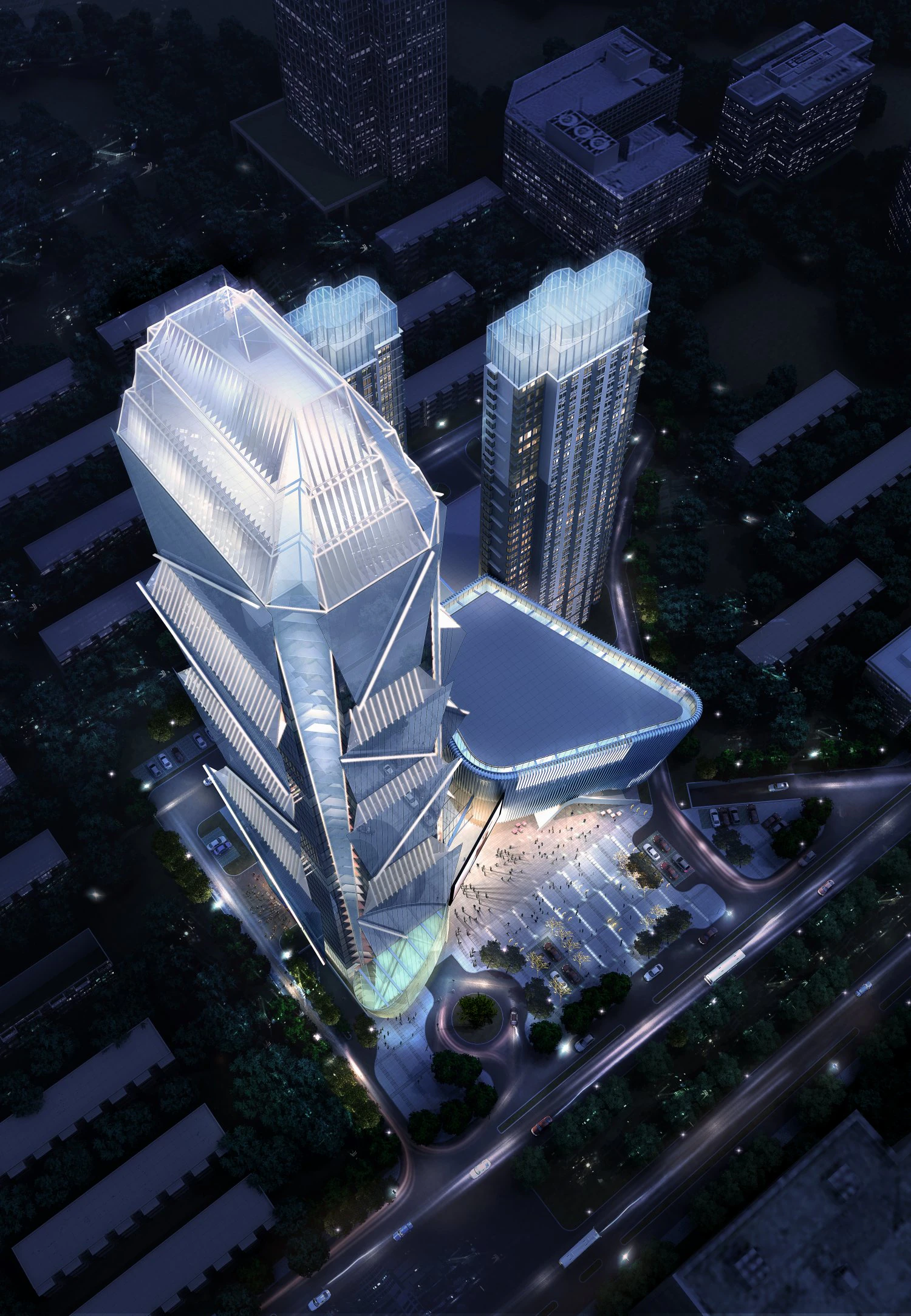 skyscraper business center 006 3D Model .c4d .max .obj .3ds .fbx .stl .blend 