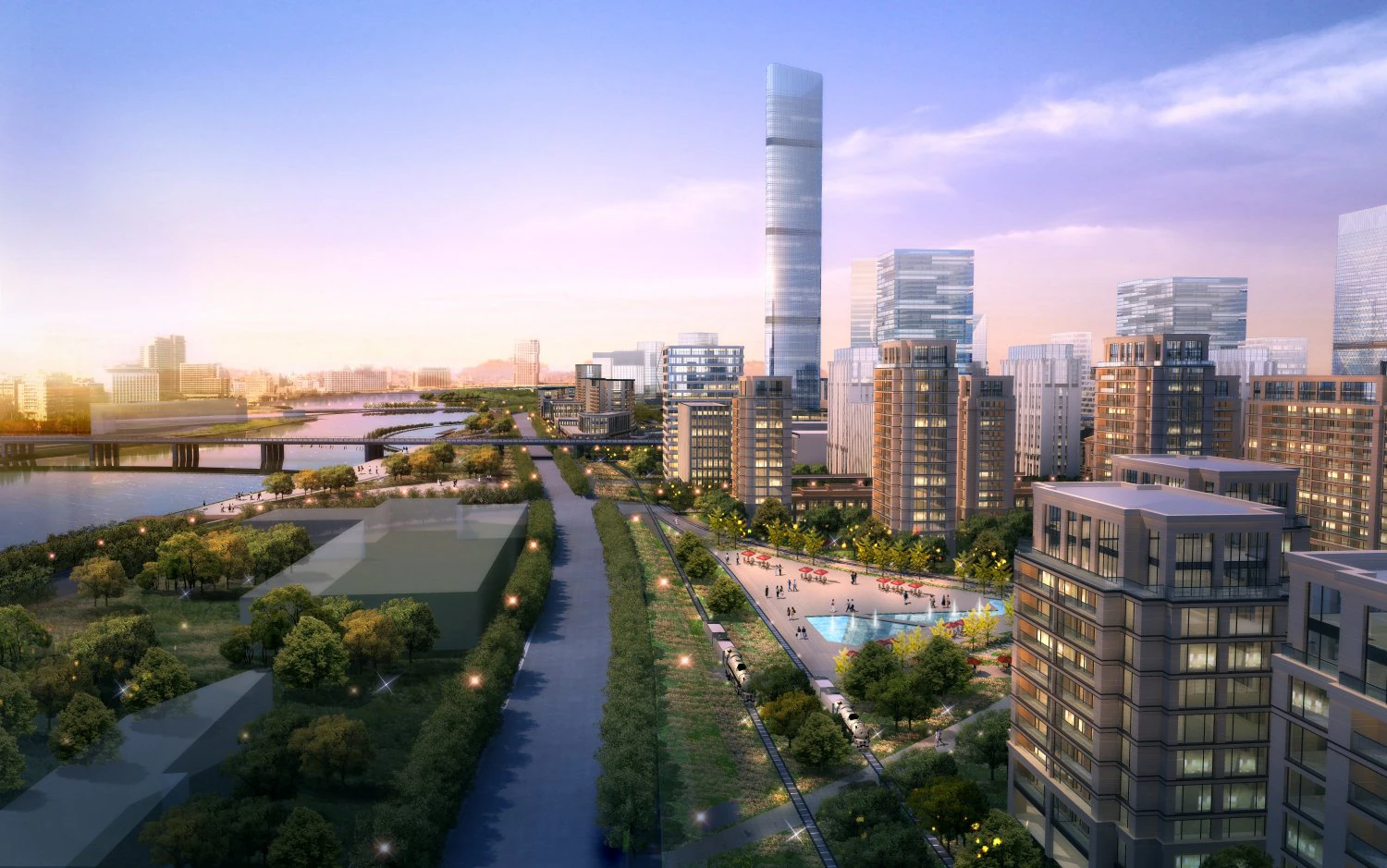 skyscraper business center 007 3D Model .c4d .max .obj .3ds .fbx .stl .blend 