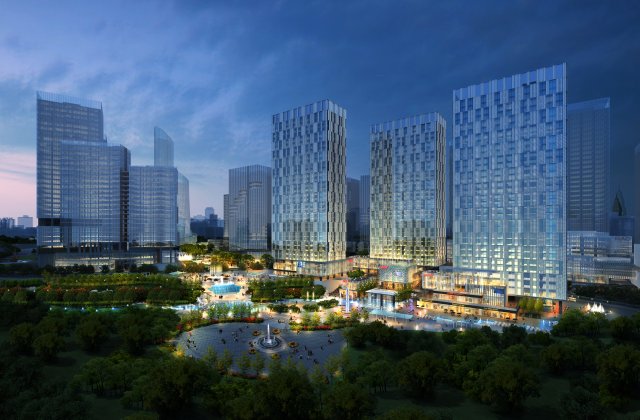 skyscraper business center 011 3D Model .c4d .max .obj .3ds .fbx .stl .blend 