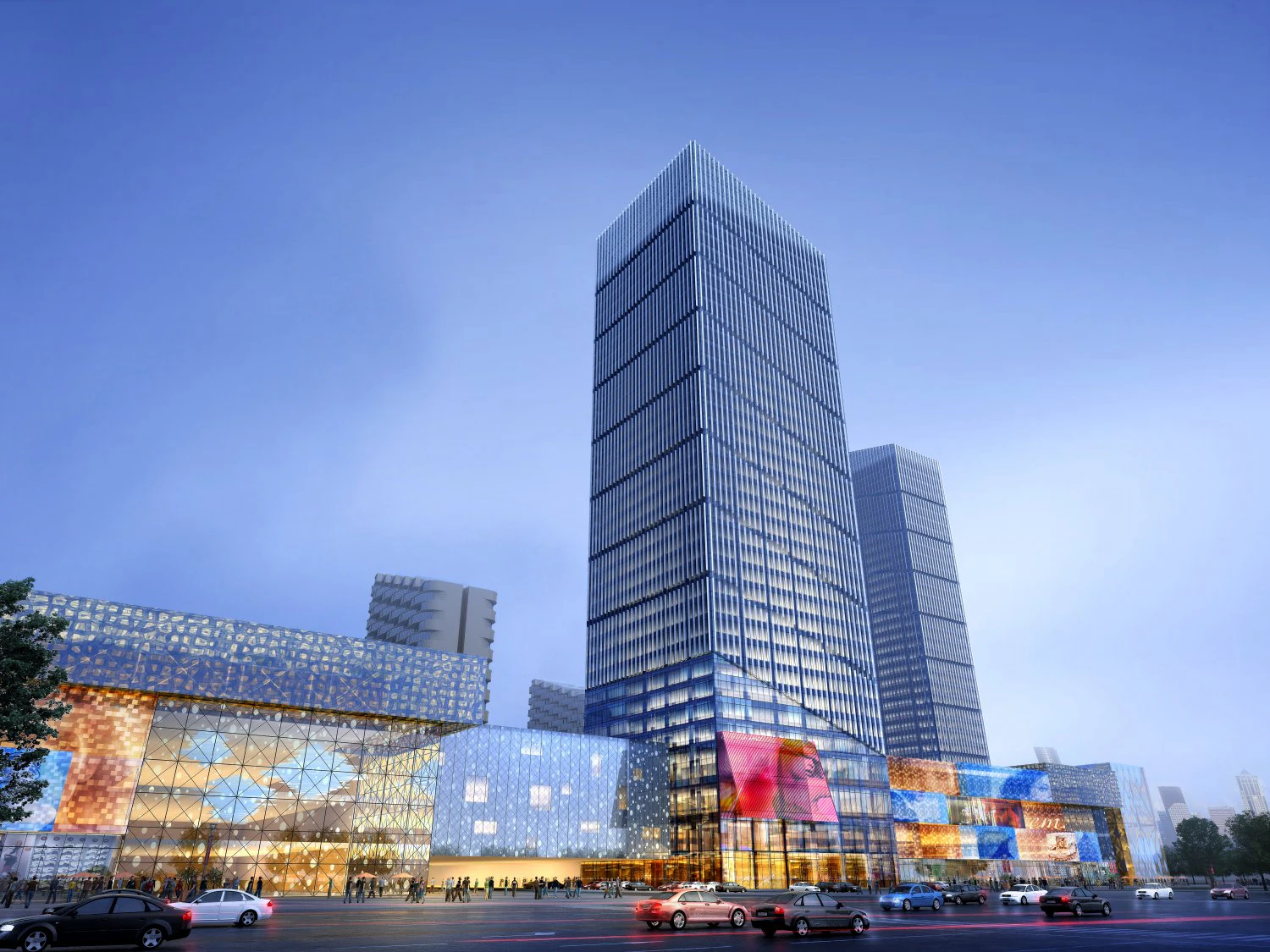 skyscraper business center 039 3D Model .c4d .max .obj .3ds .fbx .stl .blend