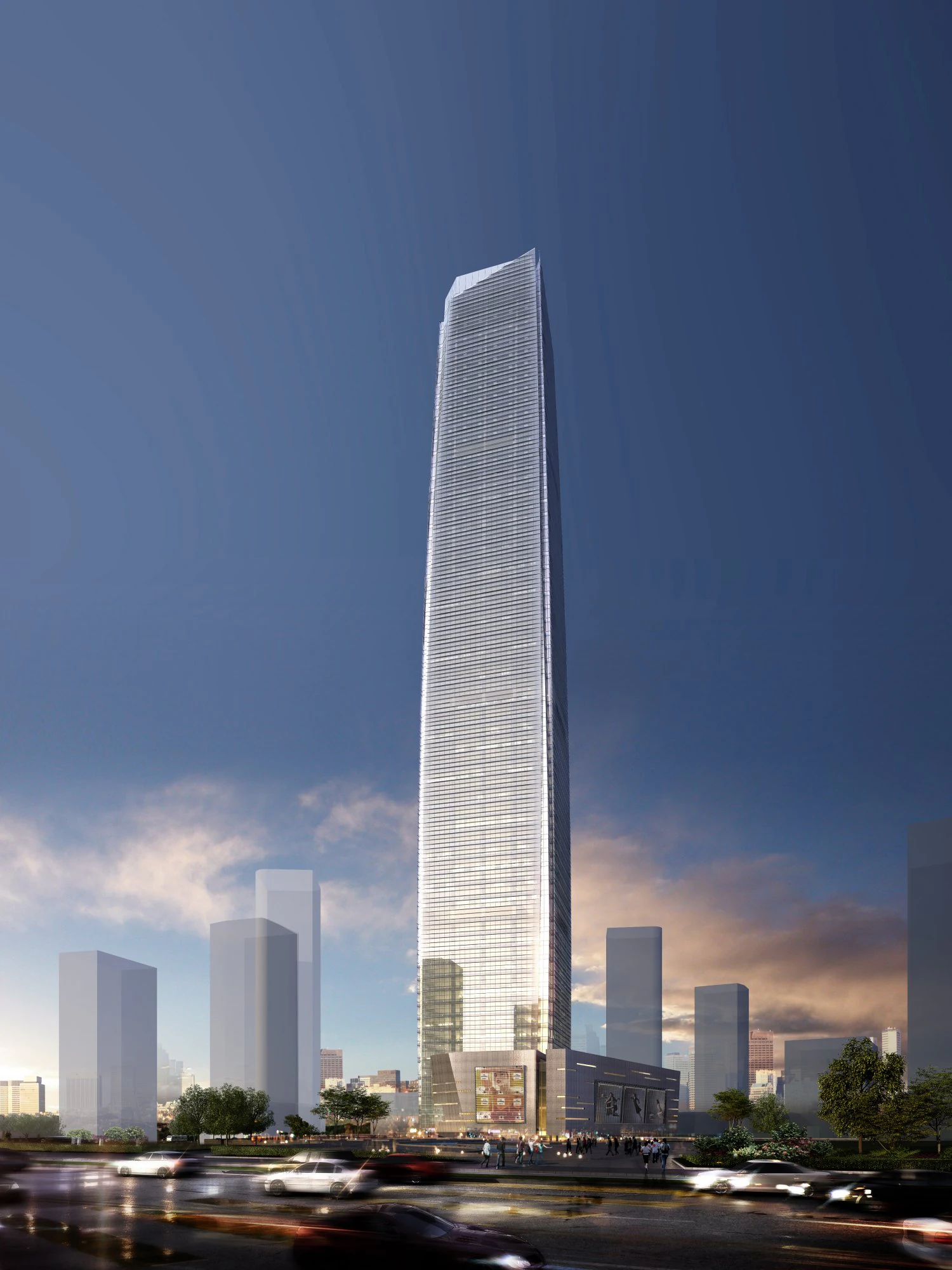 skyscraper business center 018 3D Model .c4d .max .obj .3ds .fbx .stl .blend 