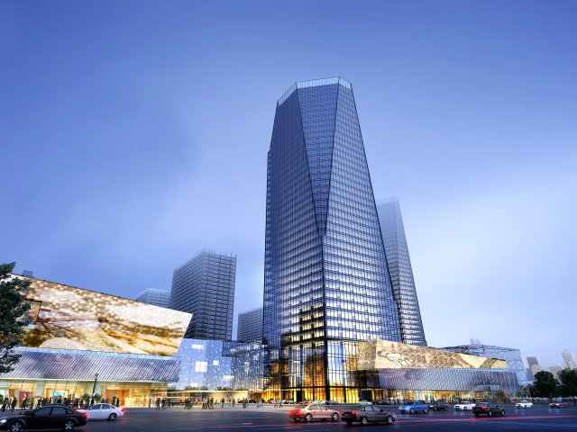 skyscraper business center 020 3D Model .c4d .max .obj .3ds .fbx .stl .blend 