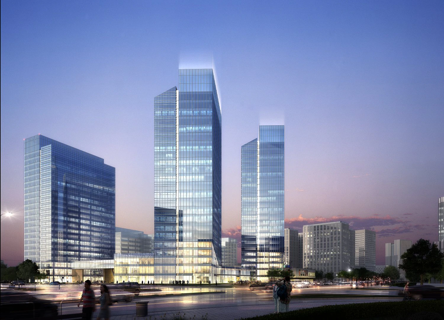 skyscraper business center 024 3D Model .c4d .max .obj .3ds .fbx .stl .blend