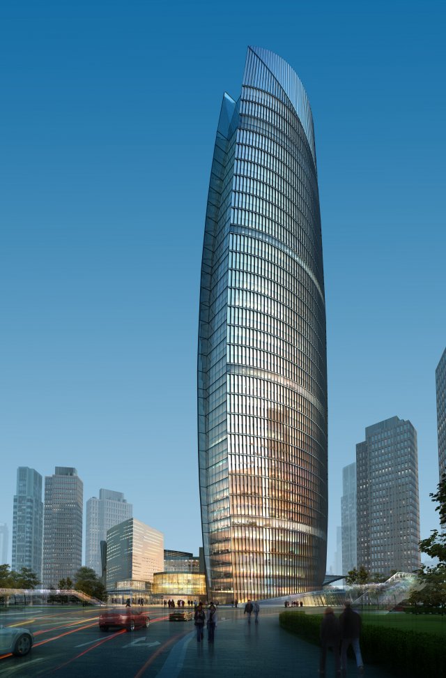 skyscraper business center 025 Modelo 3D .c4d .max .obj .3ds .fbx .stl .blend