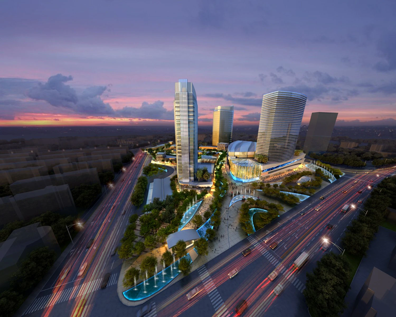 skyscraper business center 028 3D Model .c4d .max .obj .3ds .fbx .stl .blend 