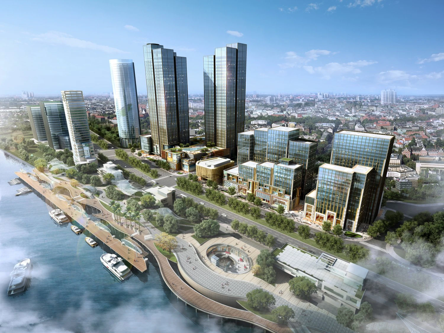 skyscraper business center 032 3D Model .c4d .max .obj .3ds .fbx .stl .blend 