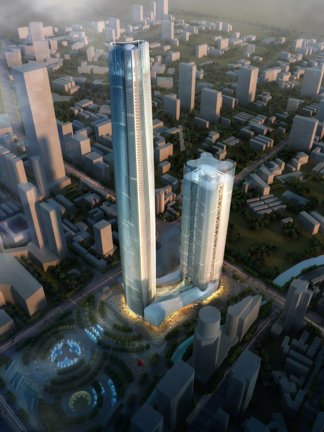 skyscraper business center 033 Modelo 3D .c4d .max .obj .3ds .fbx .stl .blend 
