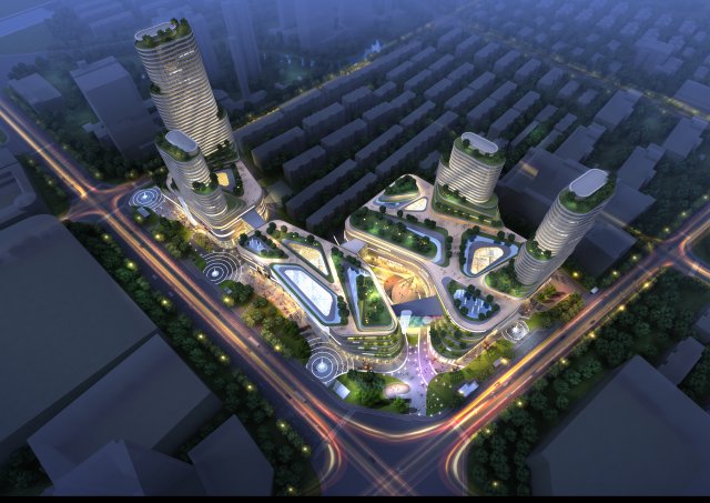 skyscraper business center 045 3D मॉडल .c4d .max .obj .3ds .fbx .stl .blend 