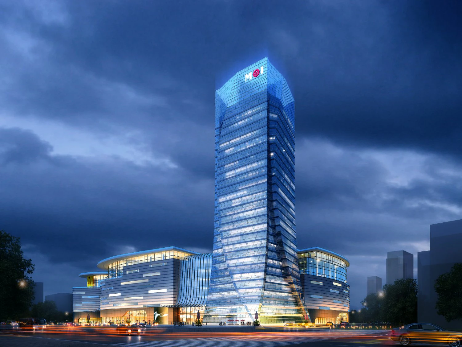 skyscraper business center 047 3D Model .c4d .max .obj .3ds .fbx .stl .blend 