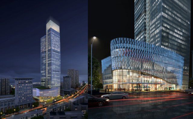 skyscraper business center 051 3D Model .c4d .max .obj .3ds .fbx .stl .blend 