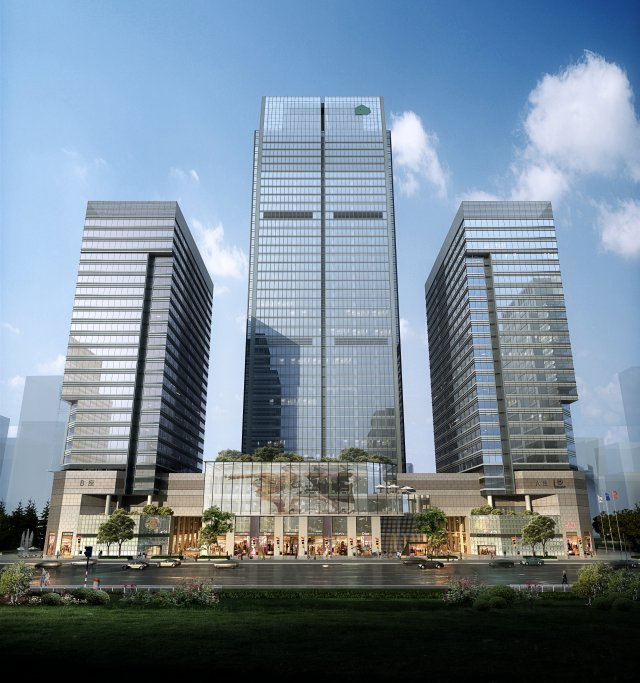 skyscraper business center 052 Modello 3D .c4d .max .obj .3ds .fbx .stl .blend 