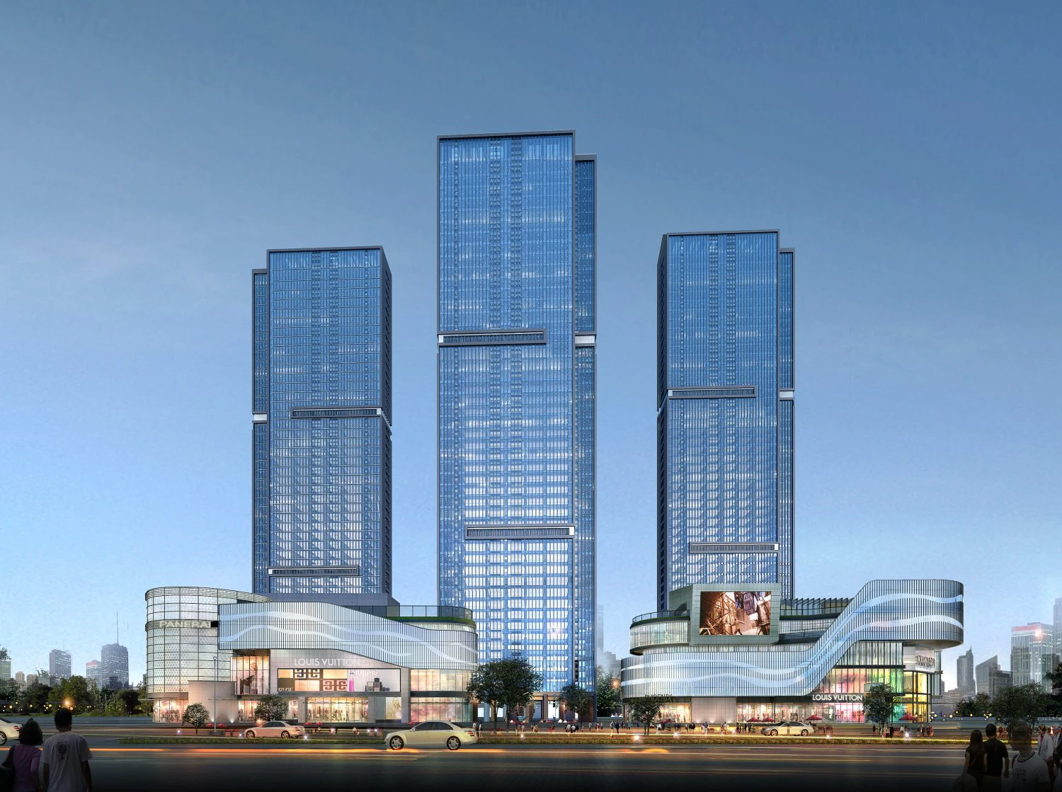 skyscraper business center 056 3D Model .c4d .max .obj .3ds .fbx .stl .blend 