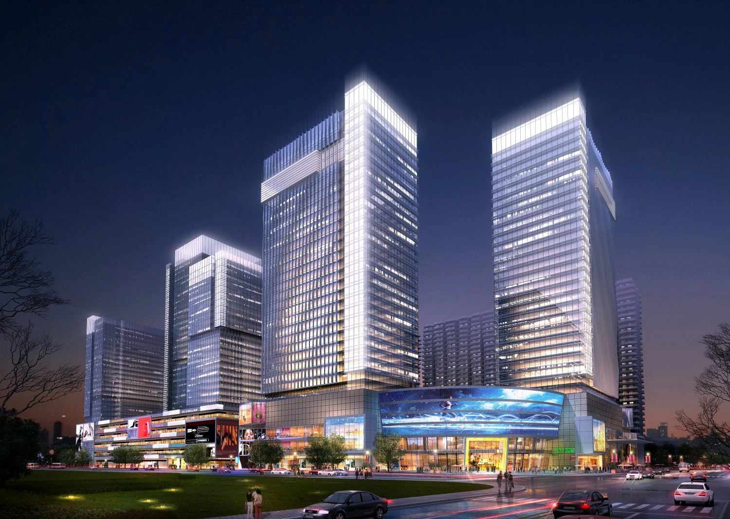 skyscraper business center 060 3D Model .c4d .max .obj .3ds .fbx .stl .blend 