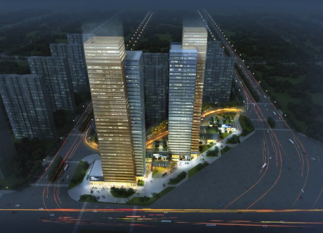 skyscraper office building 004 3D Model .c4d .max .obj .3ds .fbx .stl .blend 