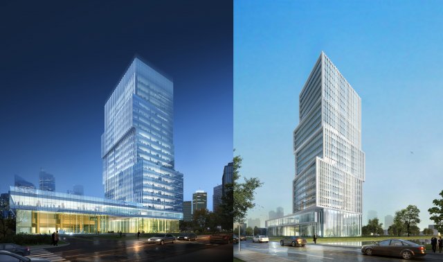 skyscraper office building 008 3D Модель .c4d .max .obj .3ds .fbx .stl .blend 