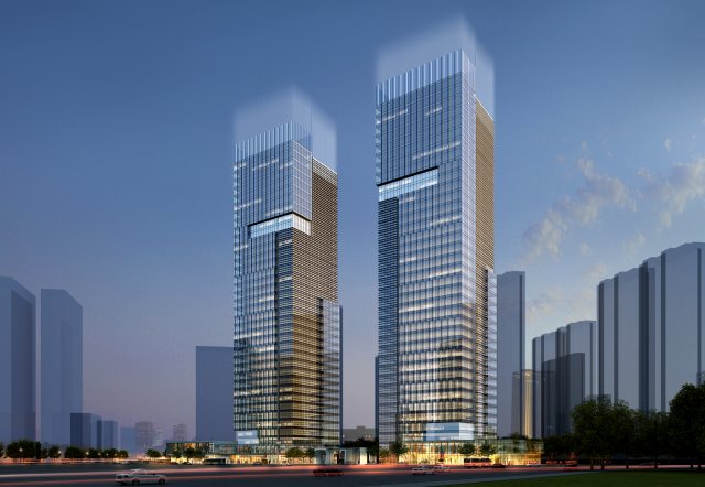skyscraper office building 016 3D-Modell .c4d .max .obj .3ds .fbx .stl .blend 