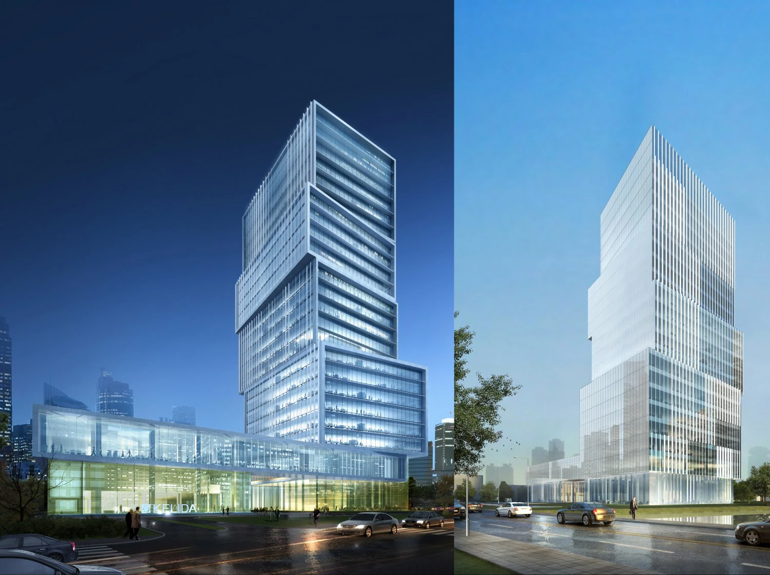 skyscraper office building 017 3D Model .c4d .max .obj .3ds .fbx .stl .blend 