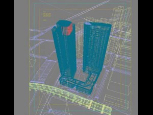 गगनचुंबी इमारत कार्यालय भवन 019 3D मॉडल