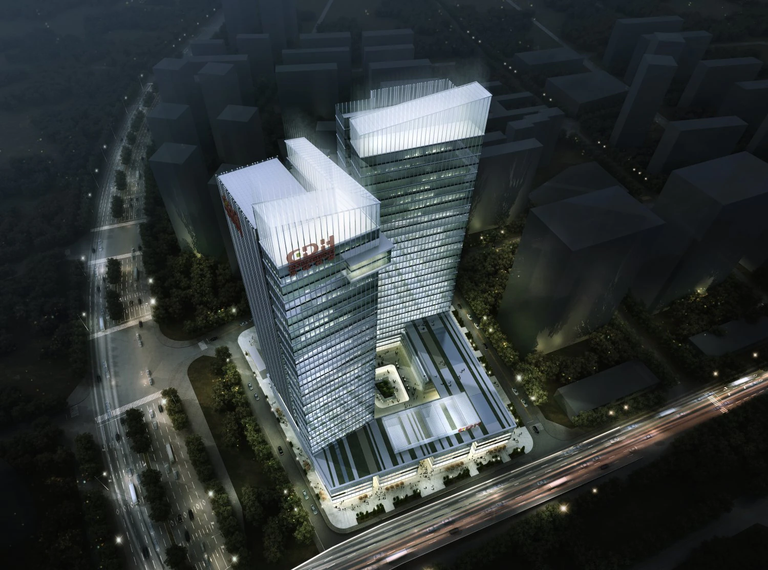 skyscraper office building 021 3D Model .c4d .max .obj .3ds .fbx .stl .blend