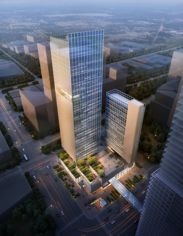 skyscraper office building 023 3D Model .c4d .max .obj .3ds .fbx .stl .blend 