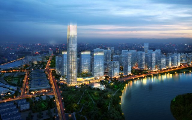 skyscraper office building 024 3D 모델 .c4d .max .obj .3ds .fbx .stl .blend 