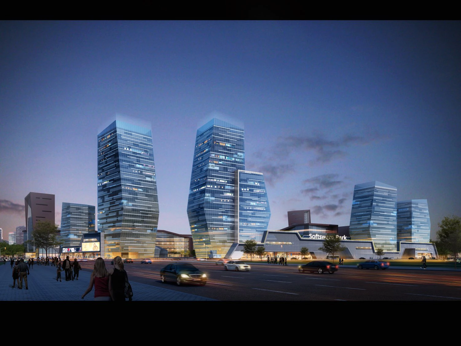 skyscraper office building 025 3D Model .c4d .max .obj .3ds .fbx .stl .blend 