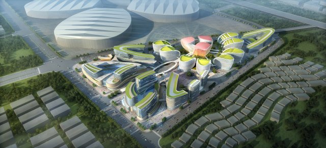 international convention and exhibition center 1 3D Model .c4d .max .obj .3ds .fbx .stl .blend 