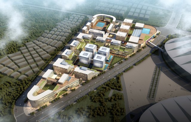 international convention and exhibition center 2 3 3D Model .c4d .max .obj .3ds .fbx .stl .blend 