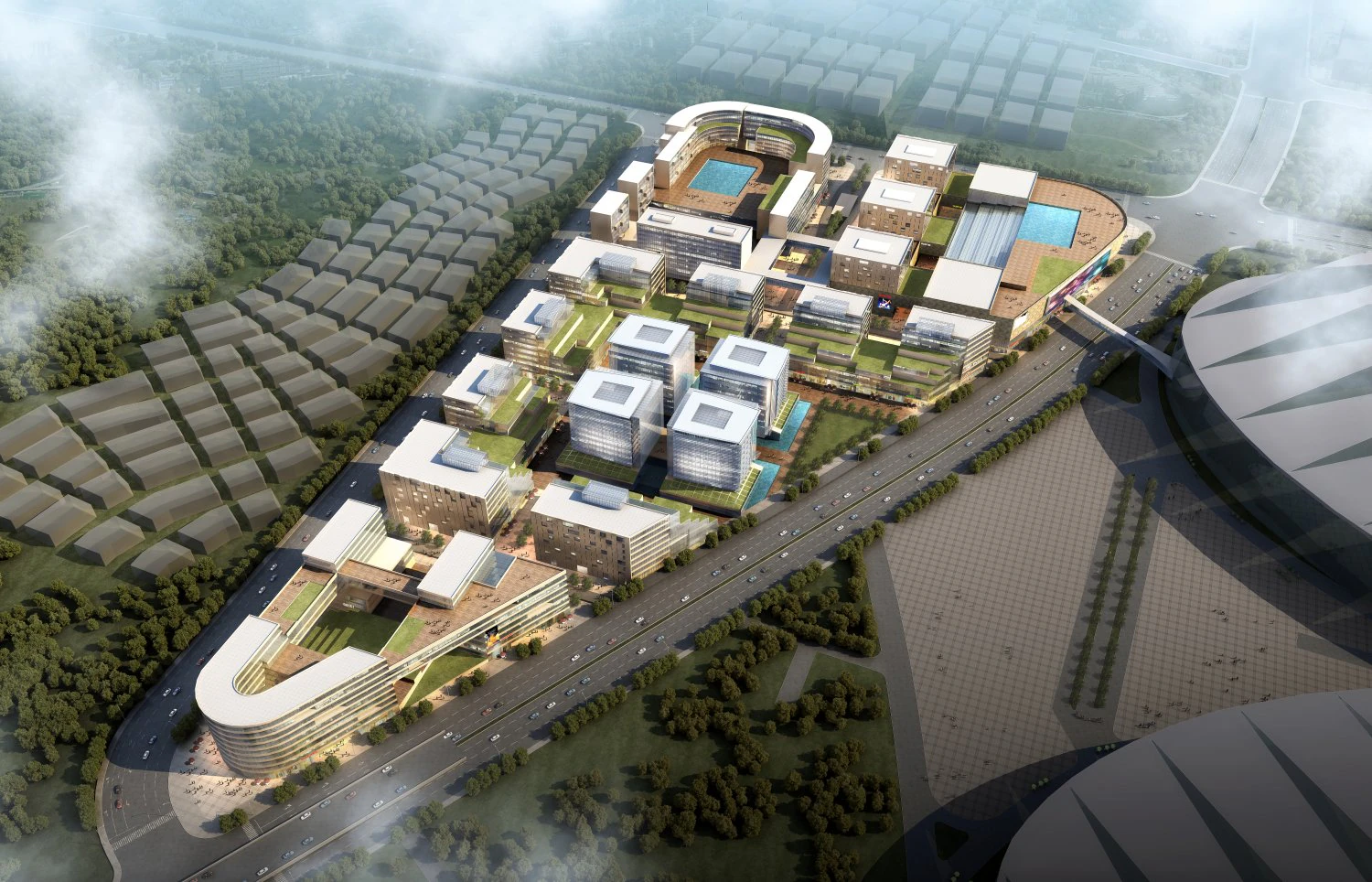 international convention and exhibition center 2 3 3D Model .c4d .max .obj .3ds .fbx .stl .blend 