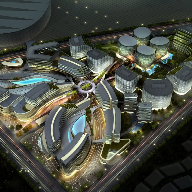 international convention and exhibition center 8 Modello 3D .c4d .max .obj .3ds .fbx .stl .blend 