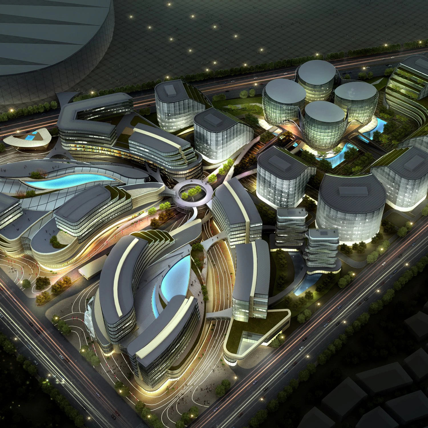 international convention and exhibition center 8 3D Model .c4d .max .obj .3ds .fbx .stl .blend 