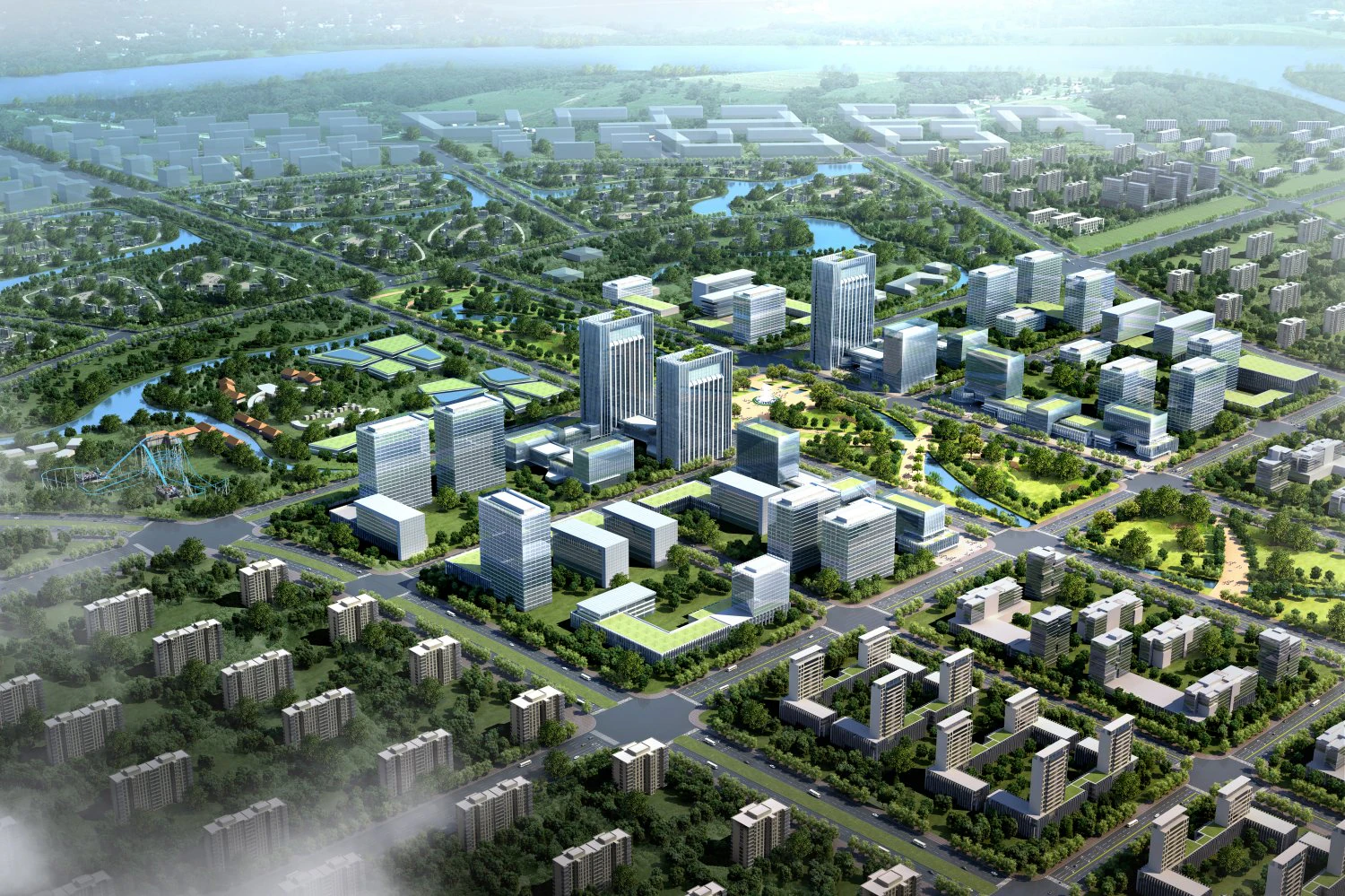 office buildings 001 3D Model .c4d .max .obj .3ds .fbx .stl .blend 