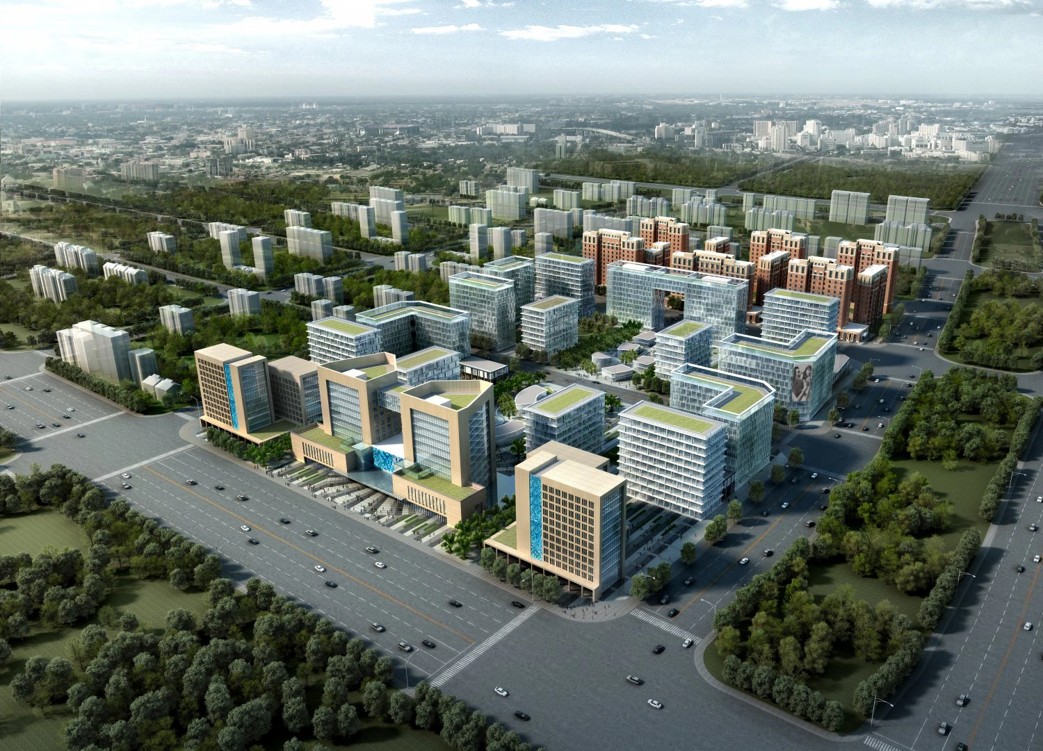 office buildings 002 3D Model .c4d .max .obj .3ds .fbx .stl .blend 