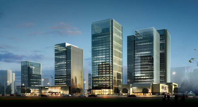 office buildings 004 3D Model .c4d .max .obj .3ds .fbx .stl .blend 