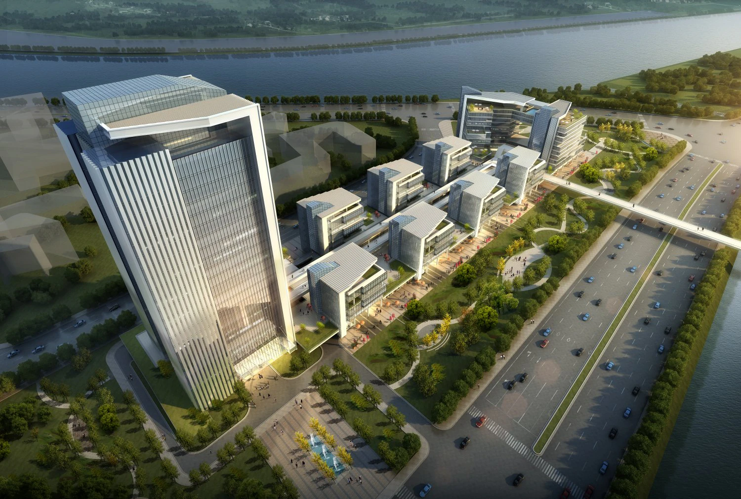 office buildings 005 3D Model .c4d .max .obj .3ds .fbx .stl .blend 