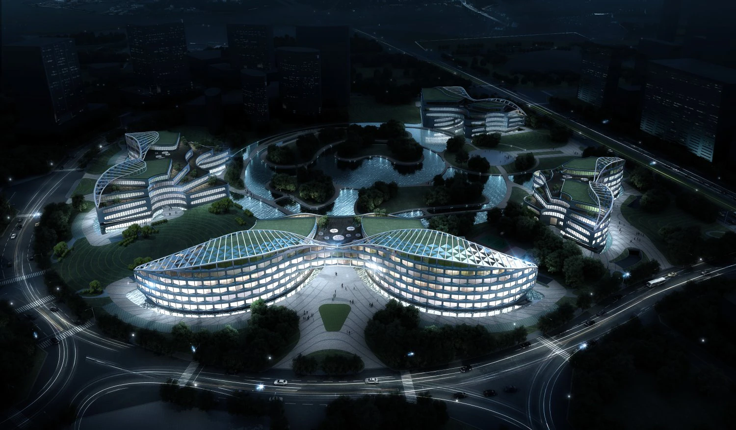 office buildings 007 3D Model .c4d .max .obj .3ds .fbx .stl .blend 
