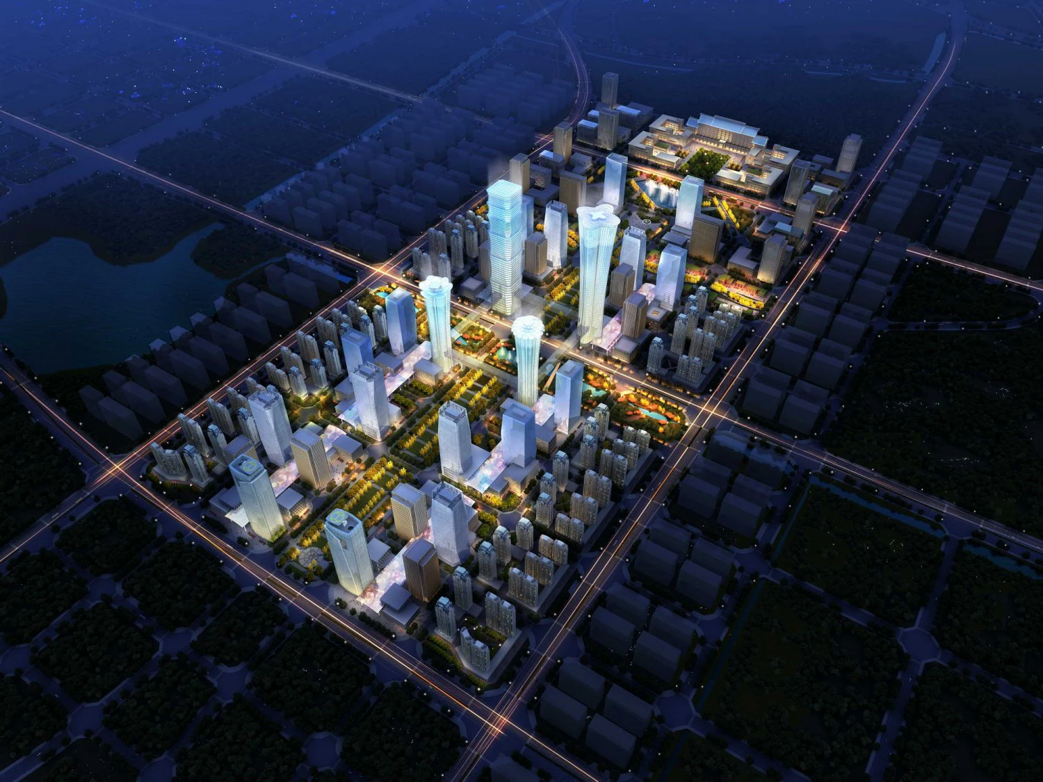 city planning 020 3D Model .c4d .max .obj .3ds .fbx .stl .blend 