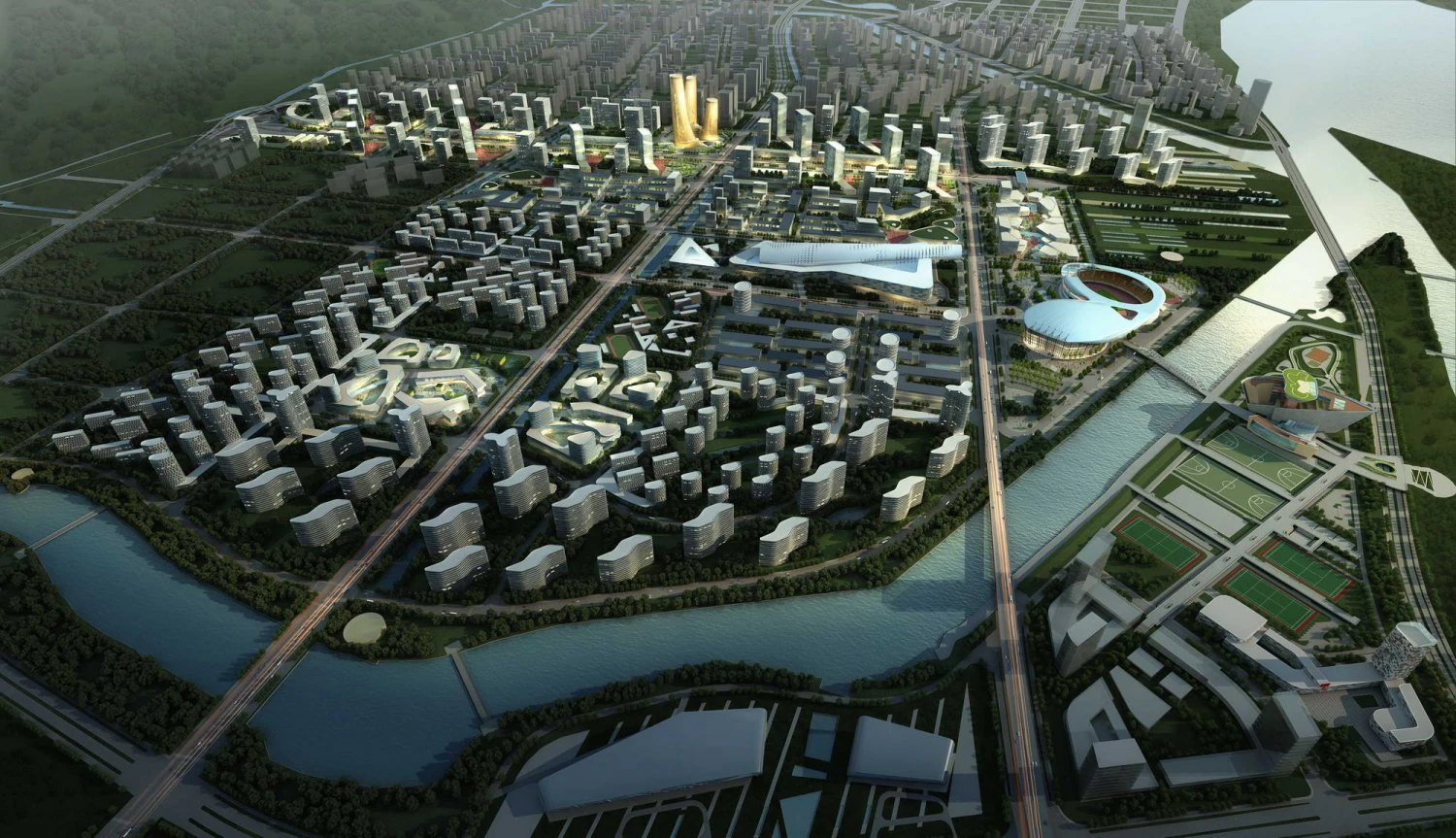 city planning 025 3D Model .c4d .max .obj .3ds .fbx .stl .blend 