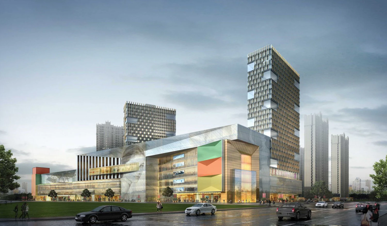 city shopping mall 002 3D Model .c4d .max .obj .3ds .fbx .stl .blend