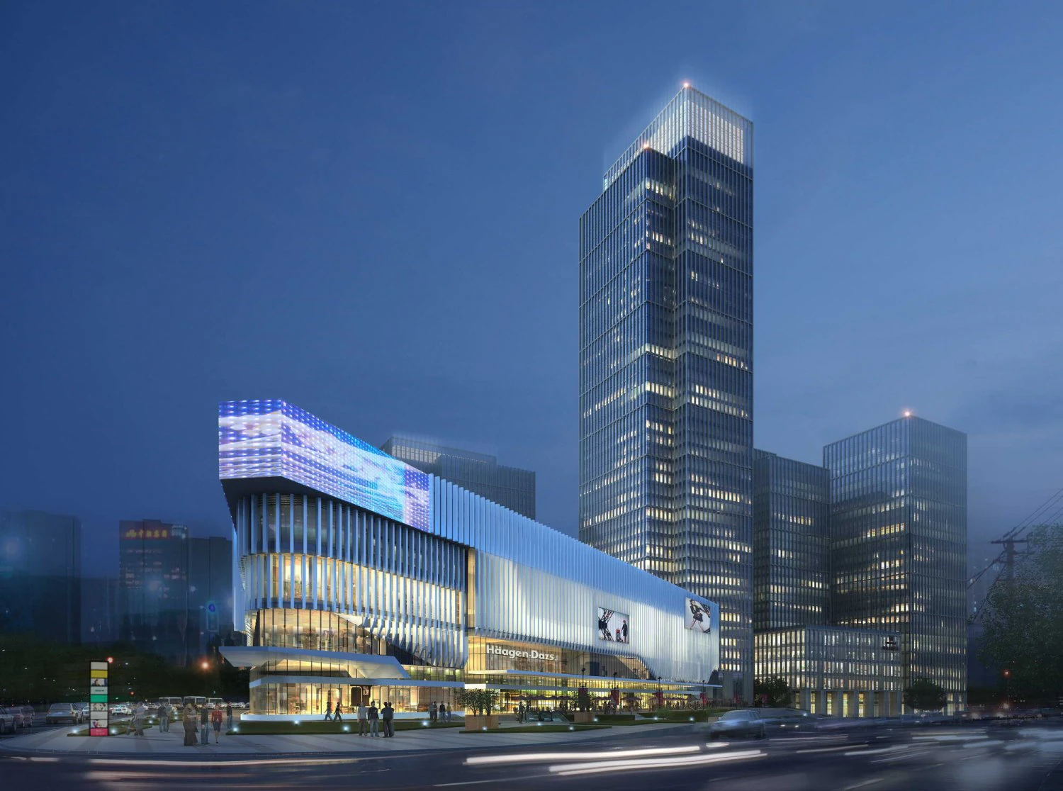 city shopping mall 004 3D Model .c4d .max .obj .3ds .fbx .stl .blend