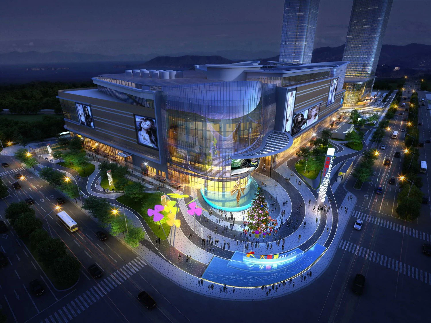 city shopping mall 009 3D Model .c4d .max .obj .3ds .fbx .stl .blend 