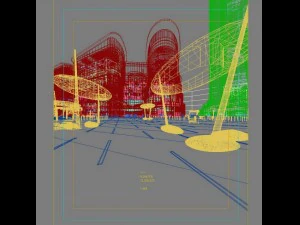 city shopping mall 009 3D Model