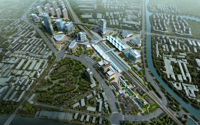 railway terminal 005 3D Model .c4d .max .obj .3ds .fbx .stl .blend 