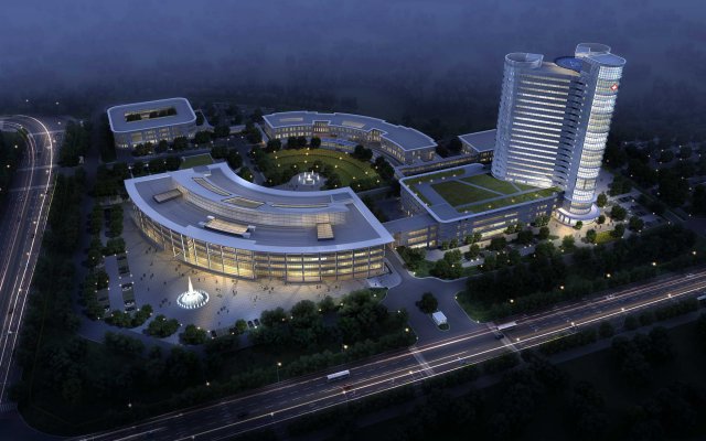 hospital building 001 3D Модель .c4d .max .obj .3ds .fbx .stl .blend 